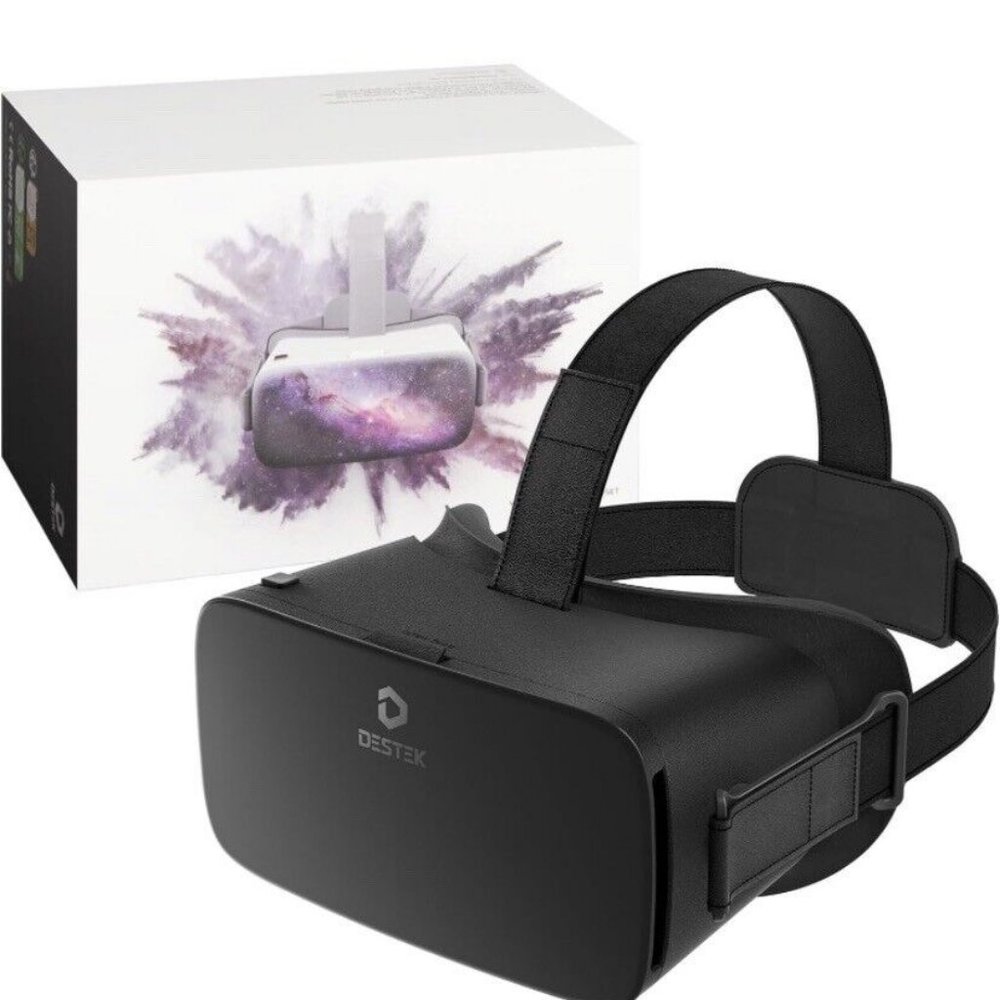 NEW DESTEK V5 VIRTUAL REALITY HEADSET‎ - For Phone, 110°FOV HD Anti-Blue Lenses